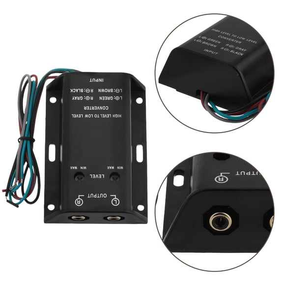 RENACLIPY Amplifier Level Controller Car Audio Converter Black PVC Material 1 Pack