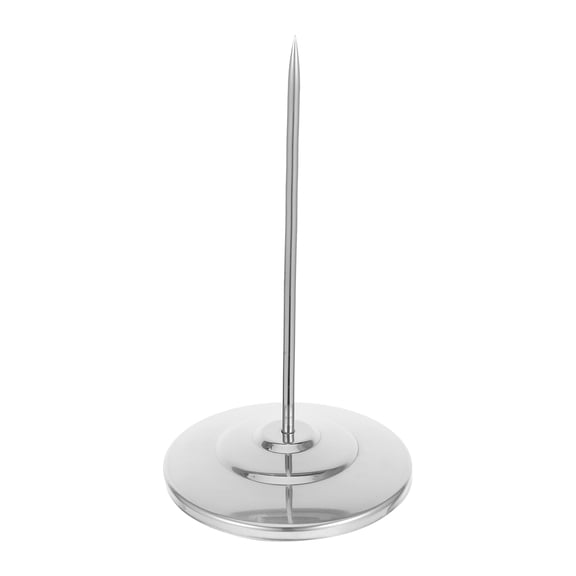 RENACLIPY Stainless Steel Receipt Spike with Round Base, Bill Organizer for Memos, Paperwork, and Notes, 1 Set