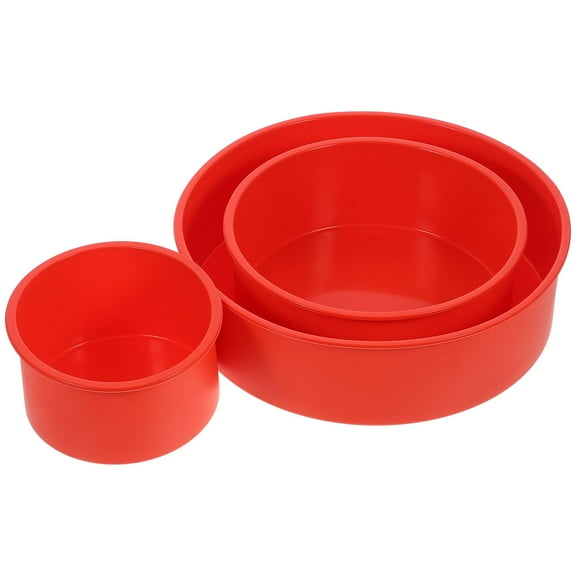 RENACLIPY Red Silicone Bakeware for Cakes and Breads, Easy to Clean, 3Pcs