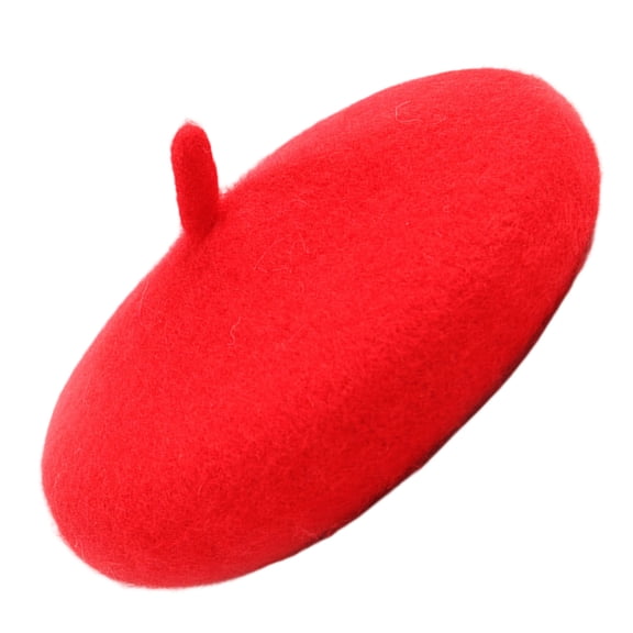 RENACLIPY Red Wool Beret Hat Pet Cap for Cats and Dogs 1 Piece