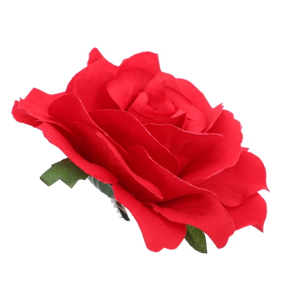 RENACLIPY Reusable Red Rose Hair Pin and Clip Made of Quality Fabric for Decoration