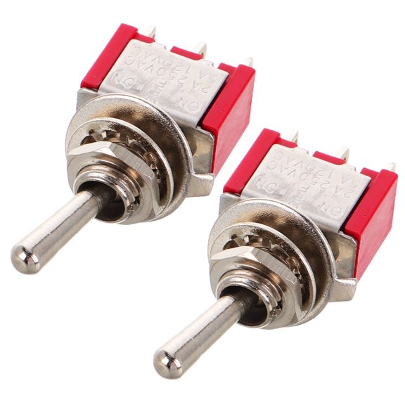 RENACLIPY Red Toggle Switch 2-Pack - Dashboard Accessories for Vehicles, Easy Installation, Automotive Replacement Parts