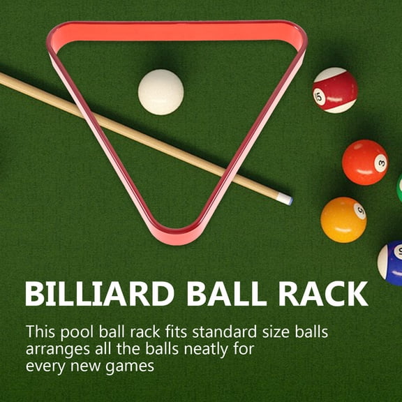 RENACLIPY Red Triangle Rack for Pool , Billiard Holder Perfect for Home and Community Game Rooms