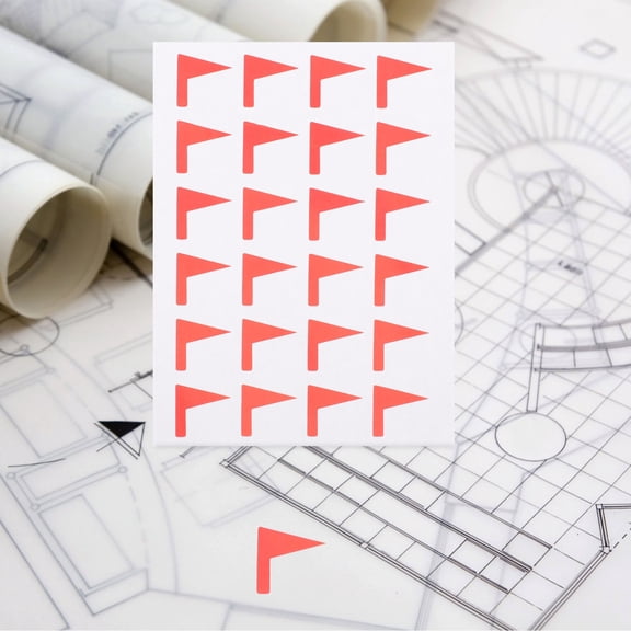 RENACLIPY Red Self Adhesive Map Stickers for Classification and Easy Item Identification