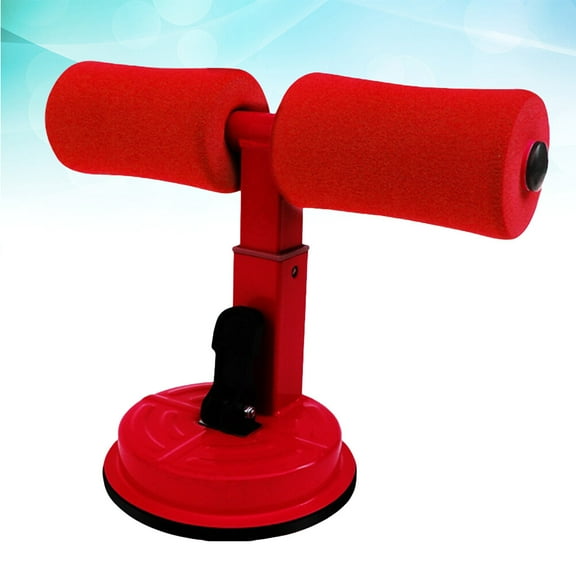 RENACLIPY Red Sit-Up Assist Bar with Premium Steel and Silicone Suction Base for Abdominal Training