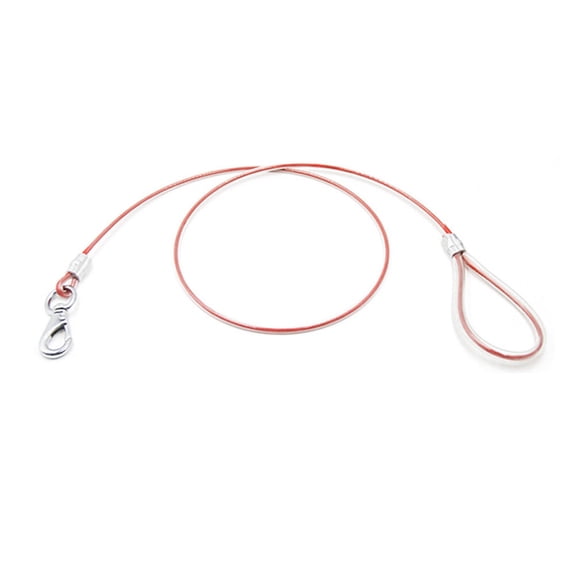 RENACLIPY Red Training Lead for Dogs Strong Steel Wire Pet Leash with Anti Bite Feature