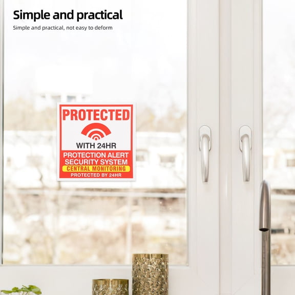 RENACLIPY Home Security Window Warning Sticker Red Paper 30 Sheets