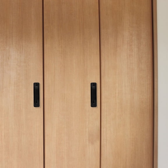 RENACLIPY 4Pcs Peel and Stick Drawer Pulls Black Self Adhesive Cabinet Door Handles