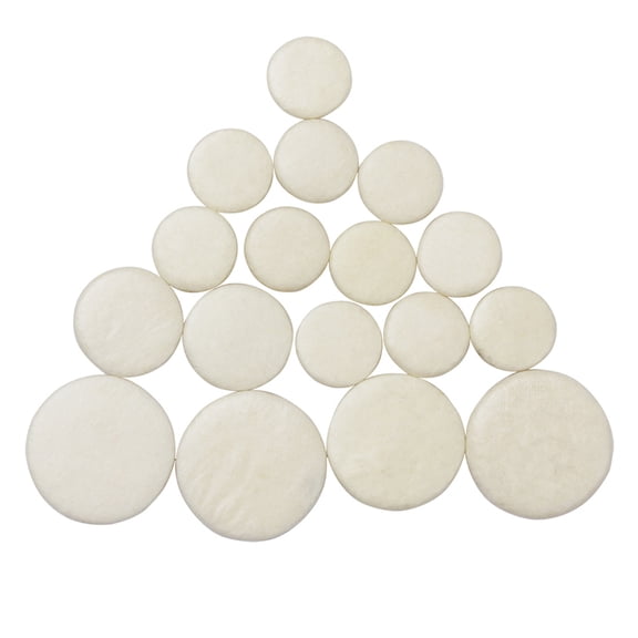 RENACLIPY Replacement White Clarinet Pads Felt Woodwind Instrument Pads for Tight Seal Performance