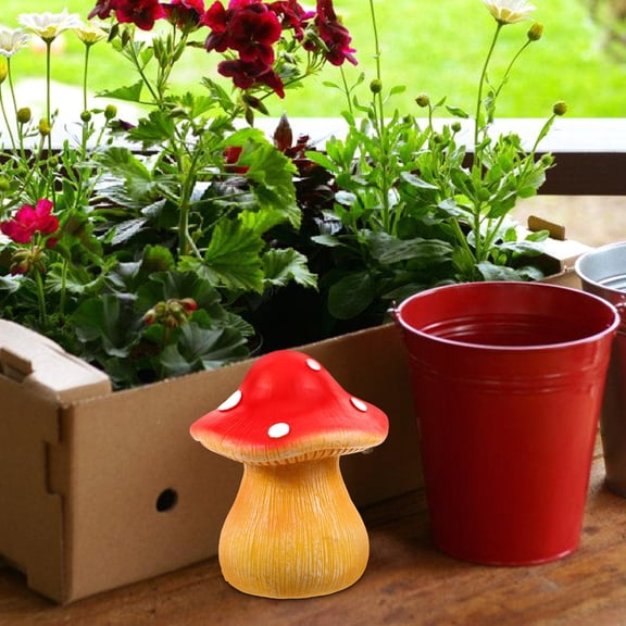 RENACLIPY Resin Mushroom Garden Statue Key Hider for Outside Use with Realistic Look
