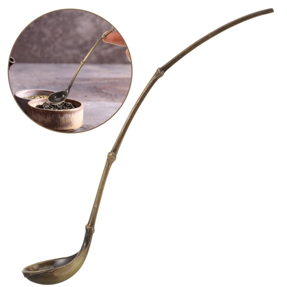 RENACLIPY Retro Ink Mixing Spoon Alloy Dark Brown Antique Style for Artists, 1 Piece Art Supplies