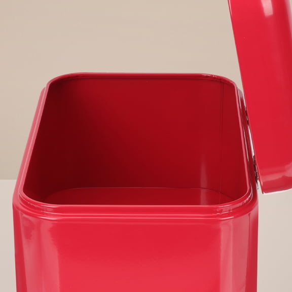 RENACLIPY Retro Red Metal Bread Box for Kitchen Countertop with Airtight Iron Storage Container
