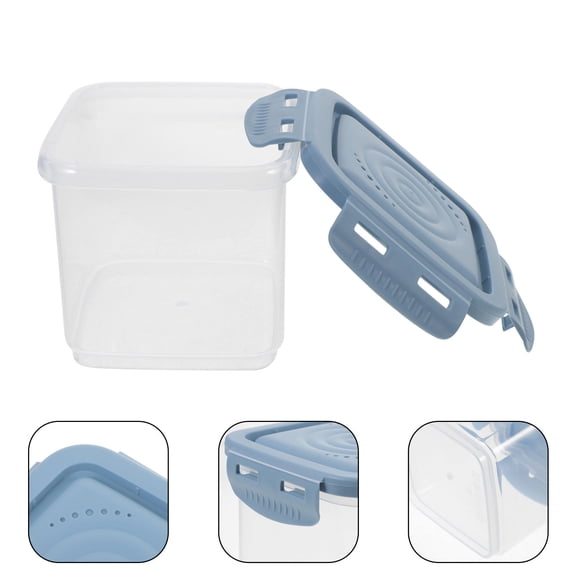 RENACLIPY Clear Plastic Food Storage Container Yogurt Organizer Bin Transparent 1Set