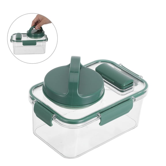 RENACLIPY Large Capacity Salad Container with Dressing Cup Fork and Airtight Lid for Meal Prep