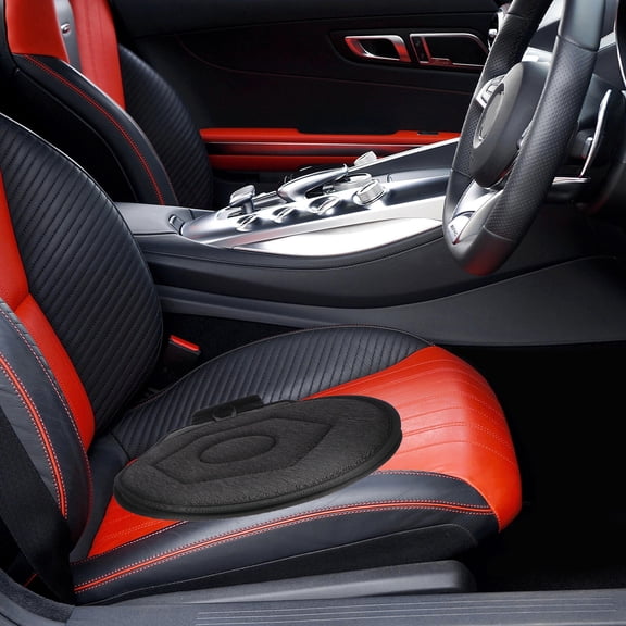 RENACLIPY Black Rotating Seat Cushion with Non- Base, Swivel Chair Pad for Comfortable Car and Office Seating