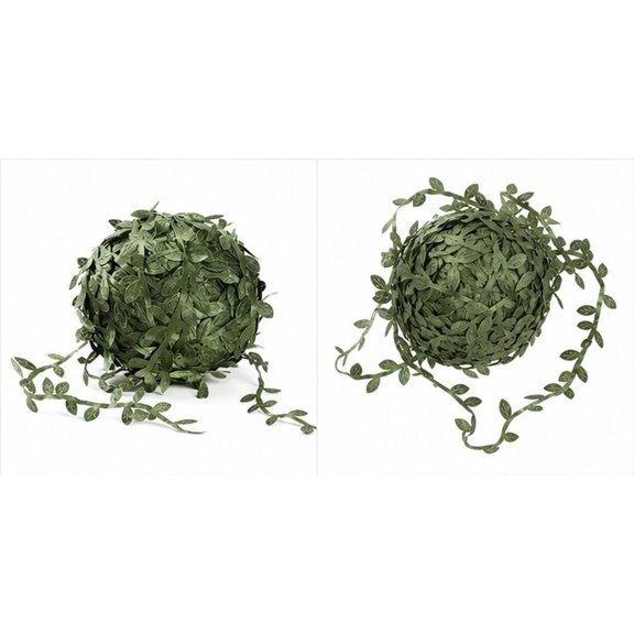 RENACLIPY Round Artificial Leaf Vine Green Cloth 1Set Fake Greenery Wedding Home Decoration