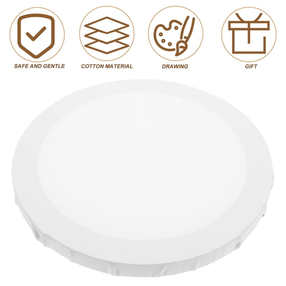 RENACLIPY Round White Cotton Canvas Panel Set for Acrylic Painting, Art for Artists and Hobbyists