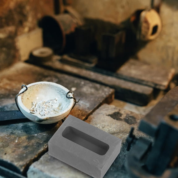 RENACLIPY Graphite Ingot Mold for Metal Casting Durable Black Graphite Mold for Plated Gold Plated Silver Copper Alloy Melting