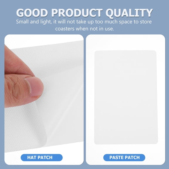RENACLIPY Round White Cloth Hat Patches for Practical DIY Projects, 10Pcs