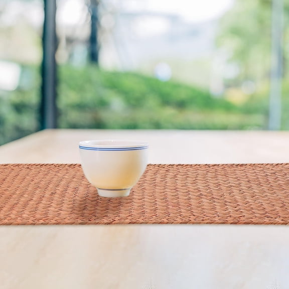 RENACLIPY Farmhouse Woven Tea Cup Mat Decorative Placemat for Table and Insulation