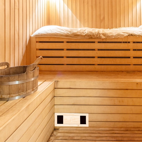 RENACLIPY Sauna Ventilation Window with Khaki Wood Grille, 1-Piece Airflow Vent for Sauna Room Air Circulation