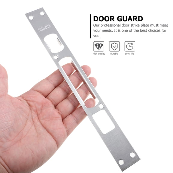 RENACLIPY Stainless Steel Security Door Striker Plate Frame Repair Kit, Enhanced , 26x3cm, 6 Pieces