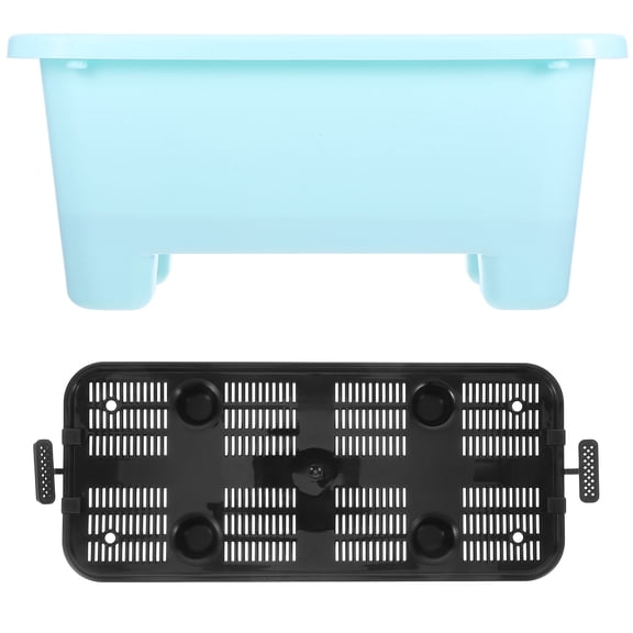 RENACLIPY Self Watering Sky Blue Plastic Bonsai Pots with Trellis for Indoor and Outdoor Plants