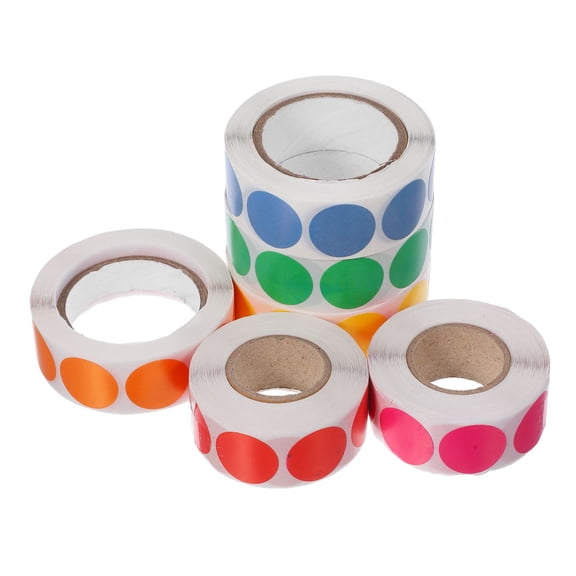 RENACLIPY Copper Plated Colored Dot Stickers for Envelopes, Labels, Coding, and Crafting - and Vibrant Adhesive Dots