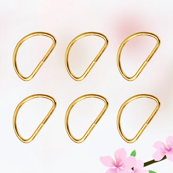 RENACLIPY 100Pcs Golden Metal D Ring Durable Strap Buckle for Bags Belts and DIY Crafts