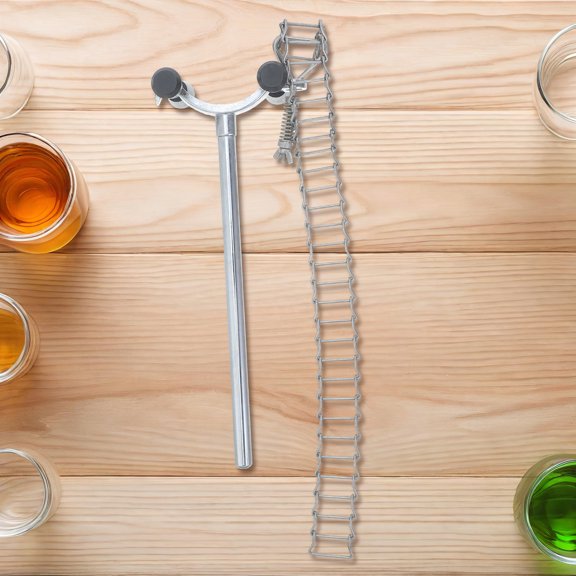 RENACLIPY Silver Stainless Steel Lab Clamp with Chain for Beaker Flask and Condenser Glassware