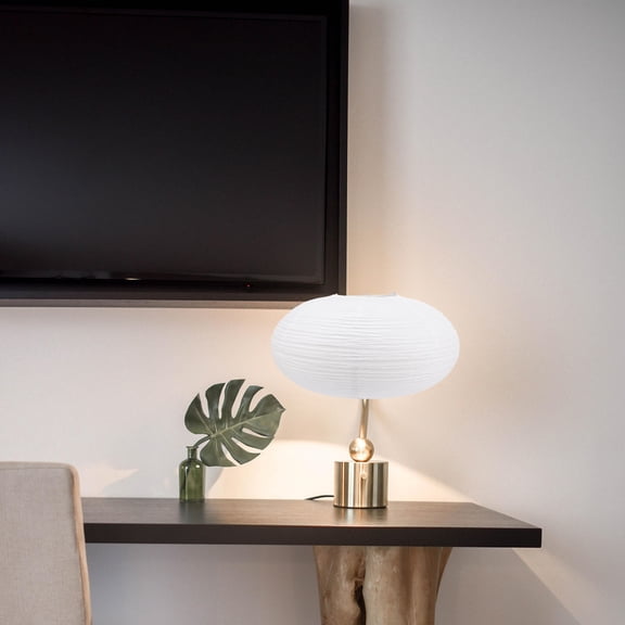 RENACLIPY Simple White Paper Lamp Shade Pendant Lamp Shade for Bedroom and Hotel Decor