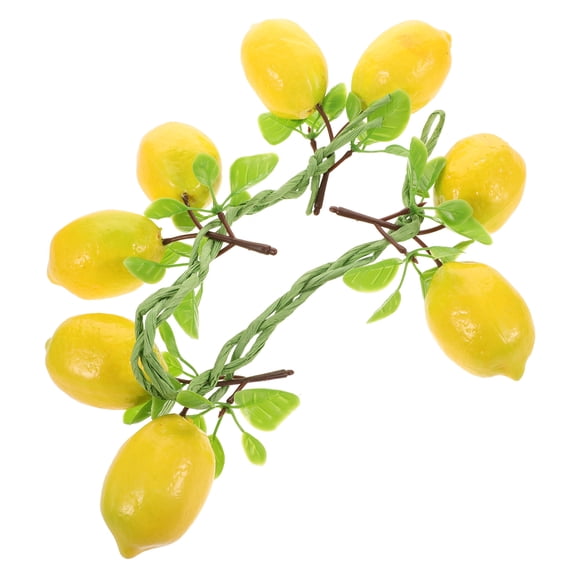 RENACLIPY Realistic Plastic Lemons for Farmhouse Kitchen Decor, Fake Fruit Display, Home Dining Table Decoration