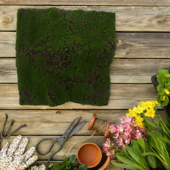 RENACLIPY Green Simulation Moss Mat for Crafts and Home Decor, Plastic Moss Sheet, 1 Piece