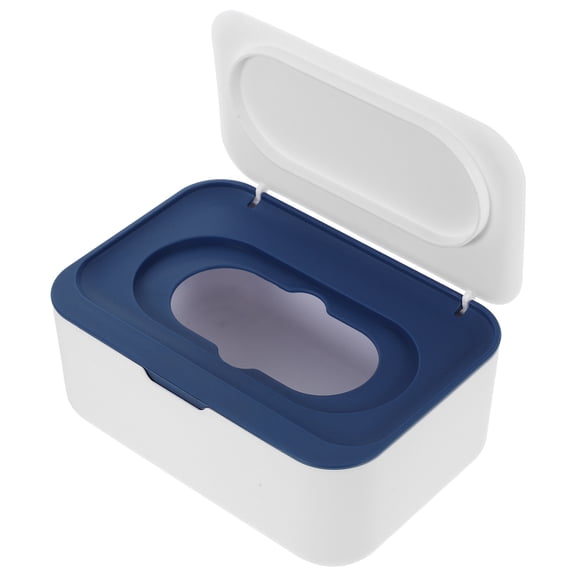 RENACLIPY Sleek Blue Tissue Box with Lid for Refillable Wipes Storage and Easy Access