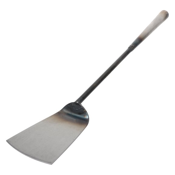 RENACLIPY Small Plated Silver Gutter Shovel with Wrought Iron Handle for Efficient Leaf Removal