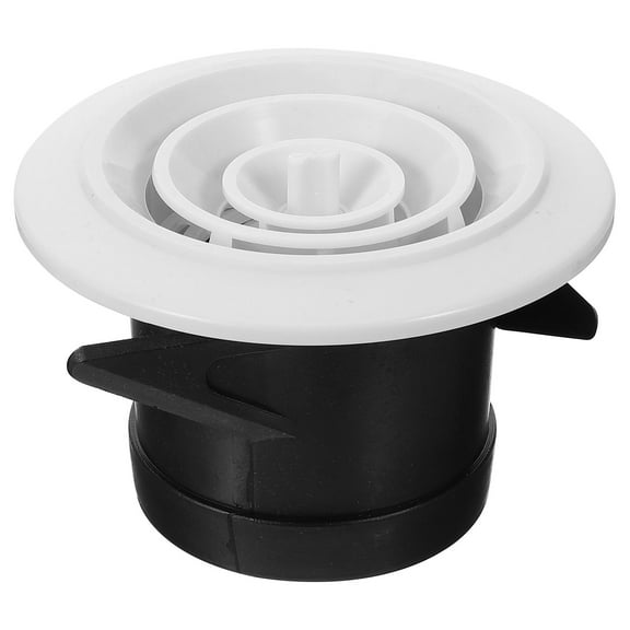 RENACLIPY White ABS Round Soffit Vent Louver Grille Cover, Ventilation Vent Cap, 1 Set