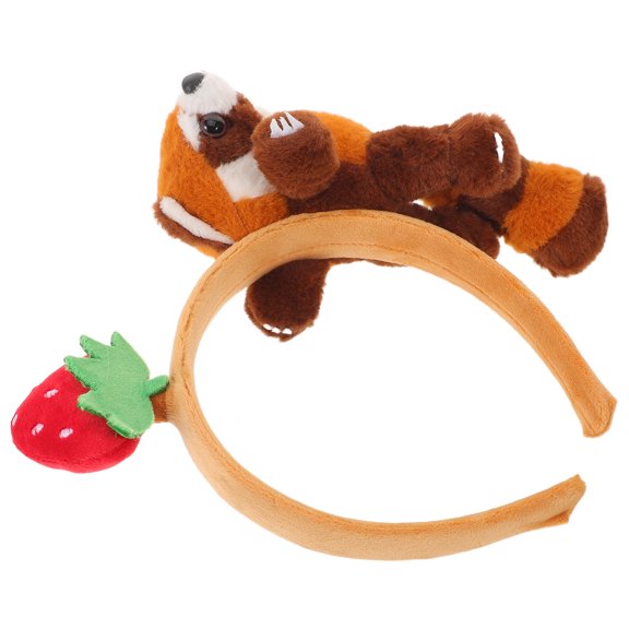RENACLIPY Soft Elastic Plush Raccoon Headband for Animal Cosplay Washing Face and Hair Styling Accessory