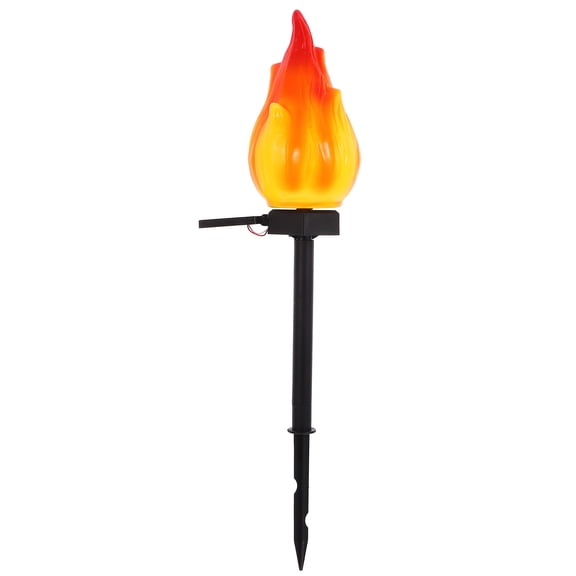 RENACLIPY Outdoor Solar Garden Stake Light, Yellow Flame, Synthetic Resin, Easy Install, Solar-Powered