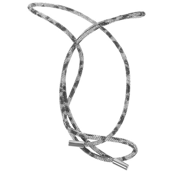 RENACLIPY Sparkling Rhinestone Rope Cord Grey for Crafts and Clothing Stylish Waist Strap