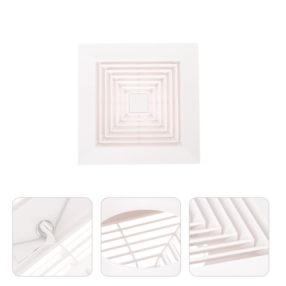 RENACLIPY Ceiling Register with White High Grade Plastic for Easy Installation and Adjustable Airflow