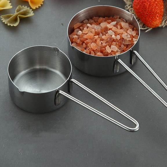RENACLIPY Stainless Steel Measuring Cups Set with Comfortable Grip, Perfect for Baking, Cooking, Coffee, and Kitchen Use