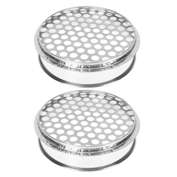 RENACLIPY 2Pcs Versatile Stainless Steel Soil Sifter for Food Filtering and Garden Screening