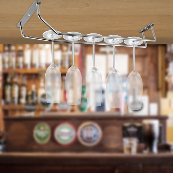 RENACLIPY Wine Glass Holder Rack for Kitchen and Home Bar - Space Saving, Easy to Install, , 1 Piece