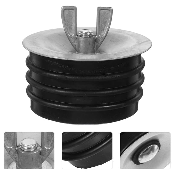 RENACLIPY Steel Mechanical Drain Test Plug, Black Rubber Sewer Pipe Plug for Household Plumbing, Leak Testing, Repair, 1 Piece