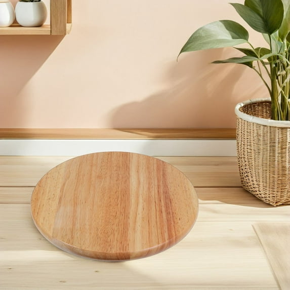 RENACLIPY Khaki Solid Wood Round Stool Cushion Replacement Seat Pad for Home Bar Kitchen Dining Restaurant Use