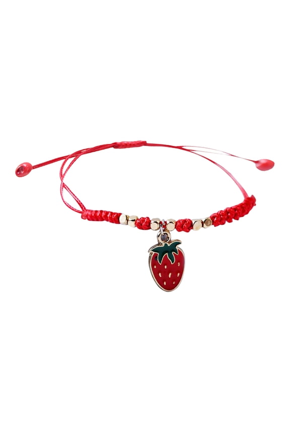 Red String Friendship Bracelet for Women, Alloy Symbol Jewelry, Everyday Wear, 1 Set