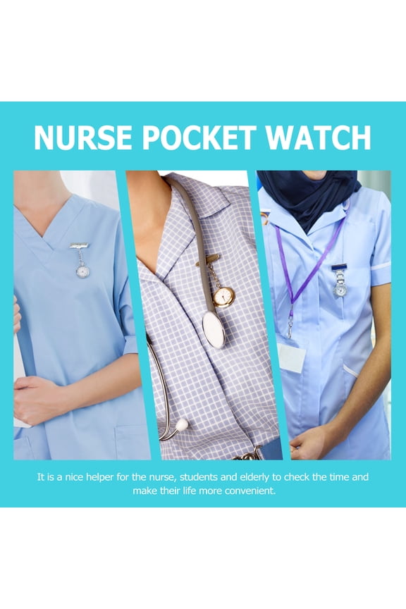Lavender Alloy Chest Hanging Watch for Female Nurses and Students Daily Use