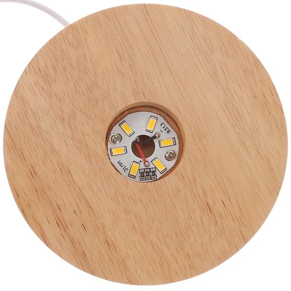 RENACLIPY Tabletop Lamp with USB Charging Light Base Made of Wood for Room Decoration 1Pcs