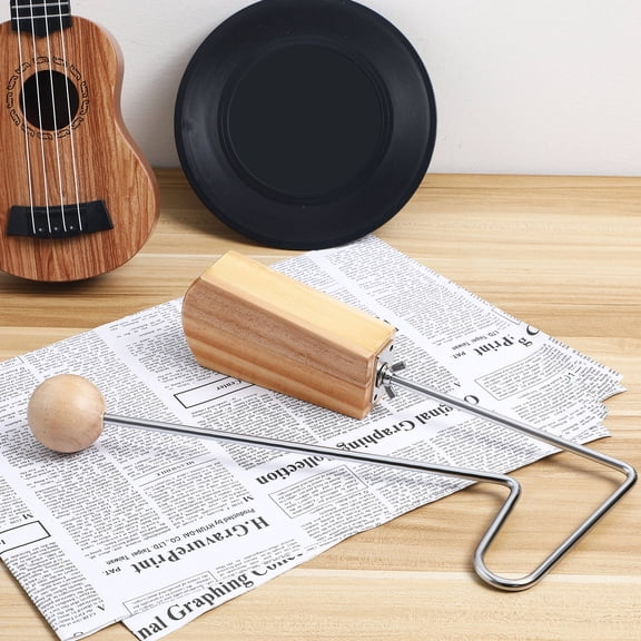 RENACLIPY Vibraslap Wooden Percussion Instrument Set - Multi-Color Handheld Rhythm Instrument for Music and Band