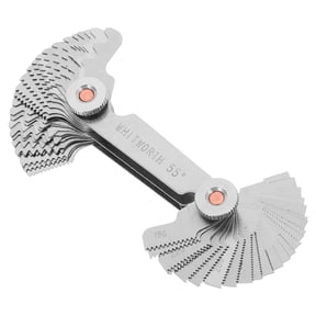 RENACLIPY Screw Thread Gauge Plated Silver Iron Material with Metric and Imperial Thread Sizes